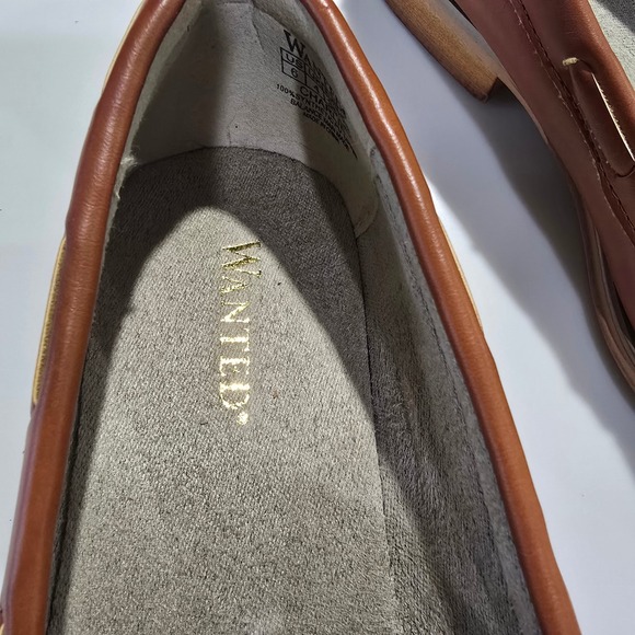 Wanted Charlie Women Brown Leather Tassel Loafer Shoes Size 6 - Picture 2 of 5